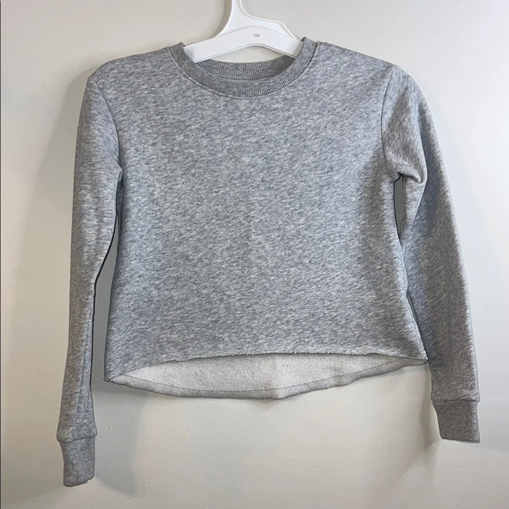 Justice GIRLS Gray Long Sleeve Sweatshirt Size 6/7 EUC #7
